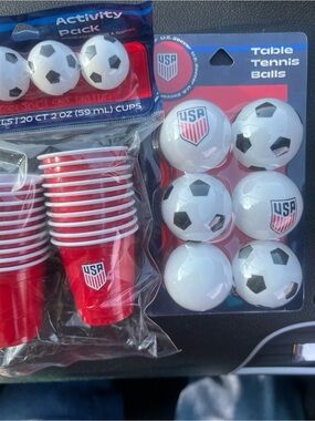 FIFA WORLD CUP table tennis balls and Shot Glass  Activity Set